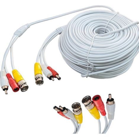 RCA/BNC-Kamera-Verlängerungskabel, Audio/Video/Strom, 10, 20, 30, 50 Meter (-10 m)