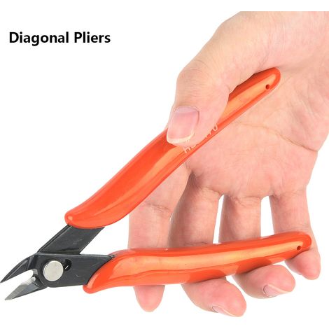 Mini pince à boisseau pour câble électrique, pince latérale à coupe rasante, outil à main en acier 50 PVC, rouge, 1 pièce (1/5)