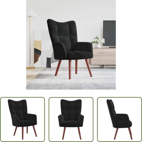 Sessel - Relaxsessel Schwarz Samt (1/5)