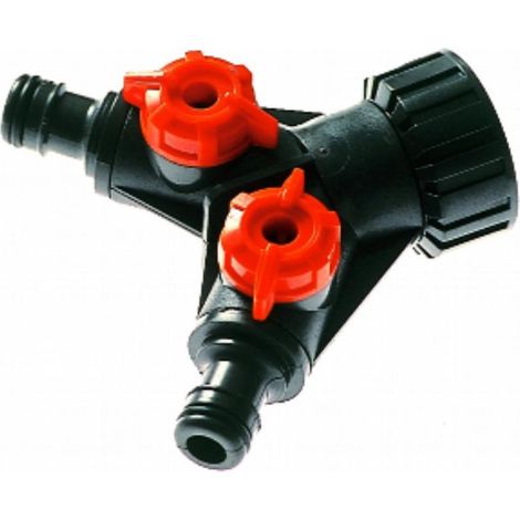 FPLUS adapt.grif.duplex lqny 3/4 gra , Adaptador doble manguera,salida rapida