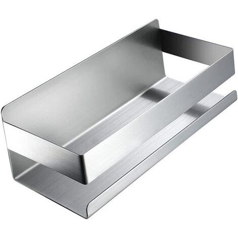 Panier/étagère de salle de bain, acier inoxydable, 24 x 10,6 x 7 cm, argent (1/5)