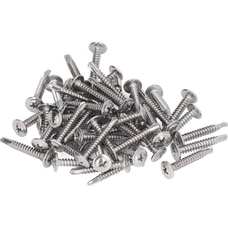 100 vis autoperceuses, tête Phillips en acier inoxydable, M4,8x32, fixations pour équipements (1/5)