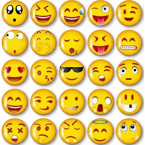 Autocollants en verre cristal jaunes créatifs avec emoji, aimants magnétiques souples pour réfrigérateur à expressions amusantes multiples, autocollants magnétiques décoratifs pour la maison (1/5)
