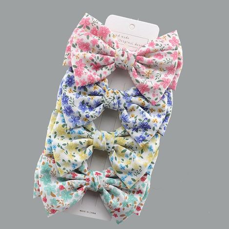 4 Barrettes Nœud Cozyswan Pinces à Cheveux Fille Bébé Enfant Accessoires Chignon Nœud Papillon Cadeau (1/5)