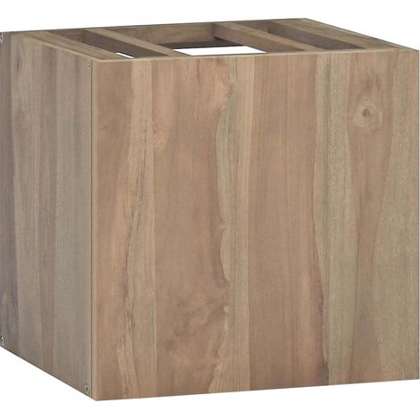Armoire murale de salle de bain - Meuble de rangement 46x25,5x40 cm Bois teck massif BV666517 - BonneVie (1/5)