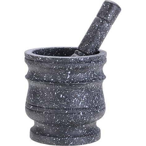 Ensemble de Pilon en Granit Modèle Ensemble de Cuisson de Moulin à éPices en Pierre à Herbes (1/4)