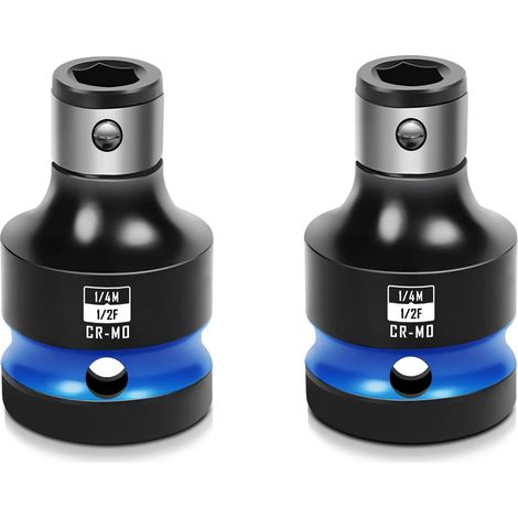 Adaptateur de 1/2 pouce avec raccord carré à six pans de 1/4 pouce (2 pièces) (1/5)
