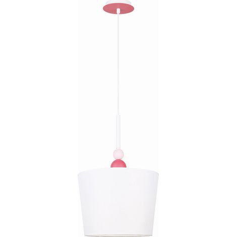 Lampada a sospensione Candellux BEBE bianco/rosa Ø30 E27 (1/2)