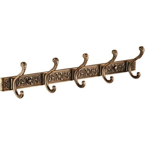 Aiducho – Patère murale vintage en aluminium 53 cm – Résistant à la corrosion – Installation facile avec vis incluses – Pour manteaux et sacs (1/3)