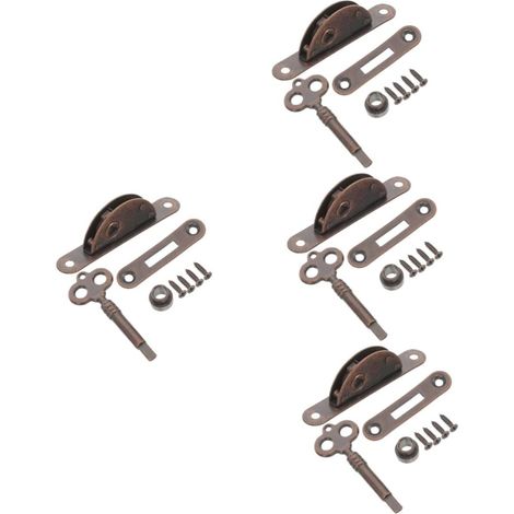Lot de 4 verrous classiques demi, longueur pour meubles (1/5)
