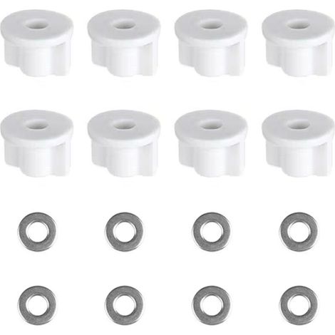Lot de 8 rondelles de fixation pour abattant de WC - Fixation de rechange pour abattant de WC (1/5)