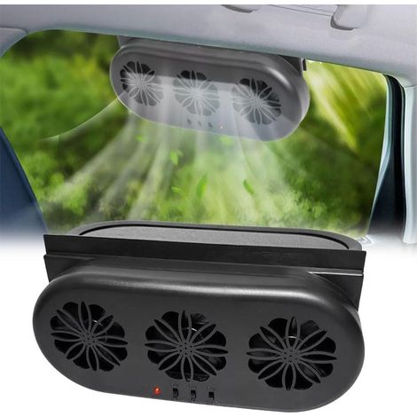 Lot de 3 ventilateurs d'aération voiture avec USB et charge (1/2)