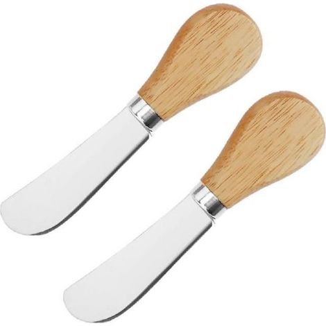 Couteau à Beurre - Mignon - Set de 2 - Acier Inoxydable - Multifonctionnel - Épandeur de Fromage (1/4)