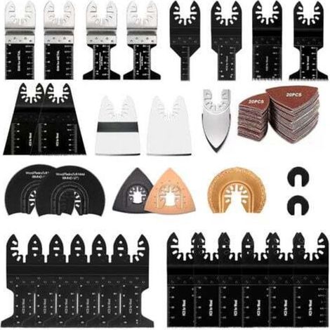 72Pcs Accessoires pour Outils Oscillants,Professional Lame Outil Multifonction Kits coupe bois/métal/plastique,Lame de Scie Oscillante Universelles pour Fein Multimaster,Dremel,Bosch,Makita,Dewalt