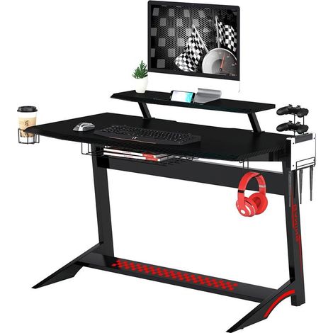 Bureau Gaming Taroudant Noir (1/5)