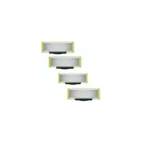 Lames de rasoir OneBlade – Lot de 4 lames en acier inoxydable – Compatible Philips OneBlade Pro – Tranchant durable jusqu'à 4 mois (1/5)