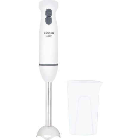 Mixeur à main, 600 W de puissance, avec gobelet à mesurer, blanc (1/4)