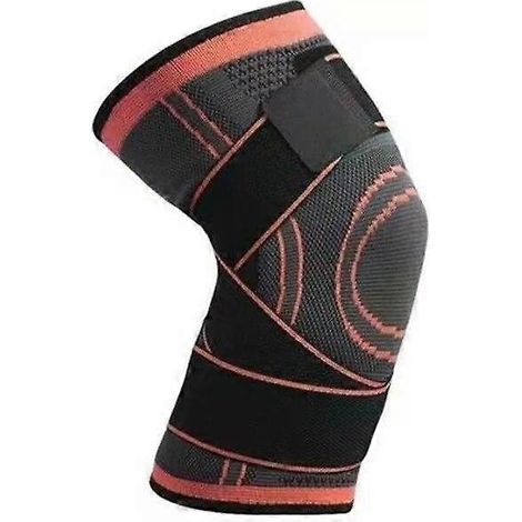 Genouillères de compression, orthèses de genou pour l'arthrite, soutien articulaire, protection pour le sport (volley-ball, gym, etc.) (orange, XL) (1/5)