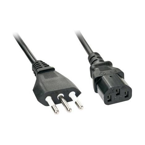 Câbles - Alimentation LINDY 2m IEC mains Cable italy Italian mains plug -IEC320 C13 (1/2)