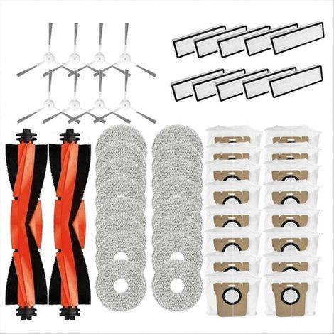 Accessoires pour aspirateur robot X20+ / X20 Plus : brosse latérale principale, filtre HEPA, chiffon de nettoyage, sac à poussière de rechange (1/5)