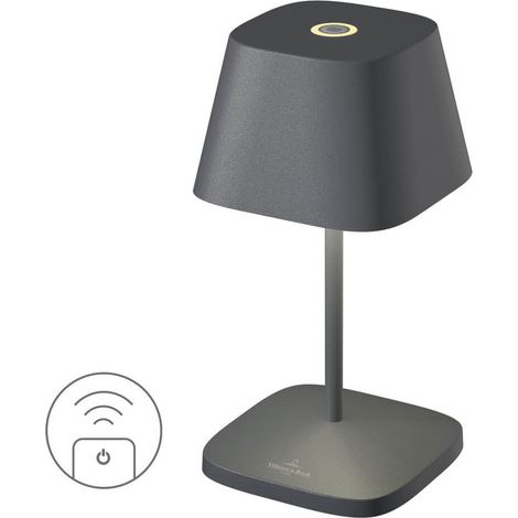 Luminaire extérieur Villeroy & Boch Neapel RC aluminium anthracite L 20 cm lumière chaude IP65 réf. 97221 (1/3)