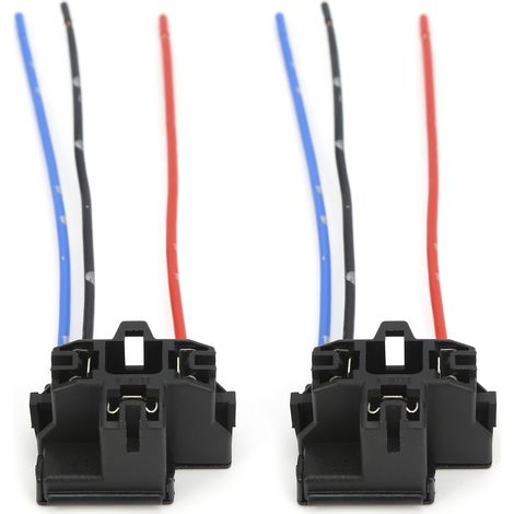 2 connecteurs femelles H4 avec fil de cuivre, douille anti-chaleur, prêt à brancher, 12V (1/5)