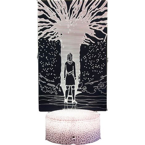 Enowelir Veilleuse 3D led lumière visuelle stéréo coloré plug-in petite lampe de table