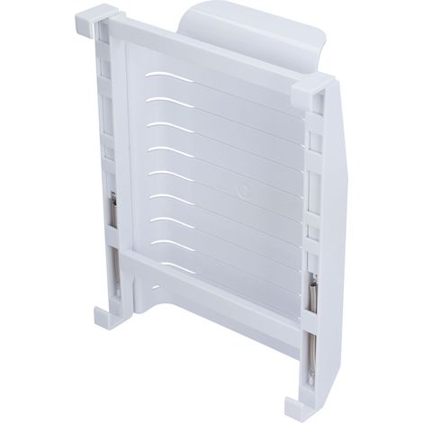 Râtelier coulissant blanc pour sacs de congélation, rangement de sachets auto-scellants, support extensible pour cuisine et frigo, étagère domestique. (1/5)