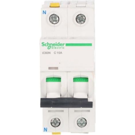 Disjoncteur iC60N-C10-1N C 10A 1N pôle A9F04610