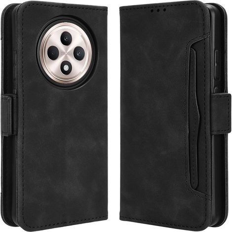Klapphülle für Oppo Reno 12FS / 12F, mit Kartenfach, Schwarz (1/5)