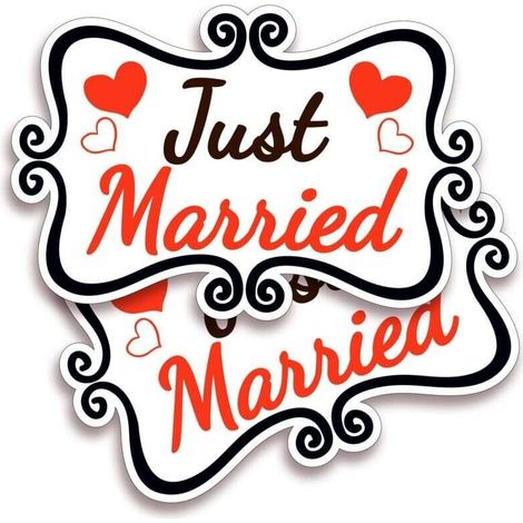 Hochzeitsauto-Magnete – Hochzeitsdekoration 30 x 20 cm, 2er-Set – Crezuo