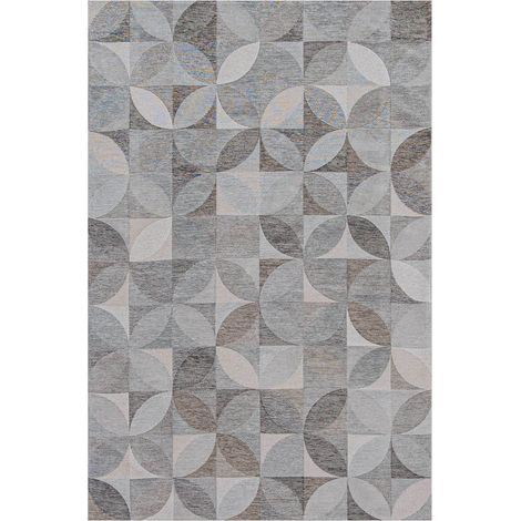 Tapis rondo gris intérieur extérieur antidérapant oeko tex - 80 x 150 cm (1/5)