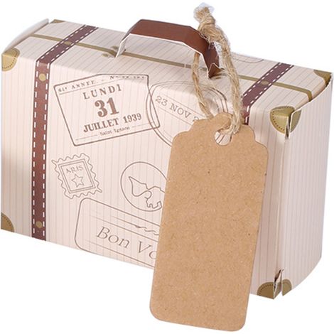 Boîte À Bonbons - Valise Mini En Carton - Pour Mariage Anniversaire Fête Bébé - 50 Pièces (1/5)
