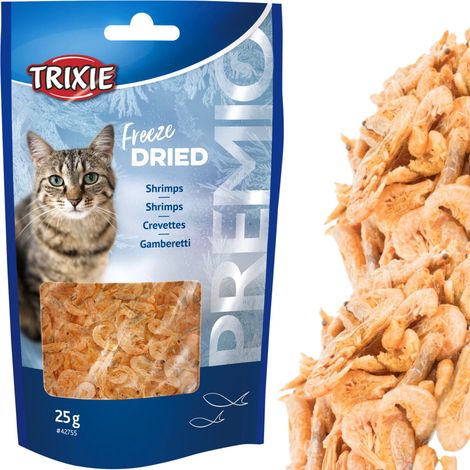 Katzenleckerli Gefriergetrocknete Garnelen Trixie PREMIO 25g