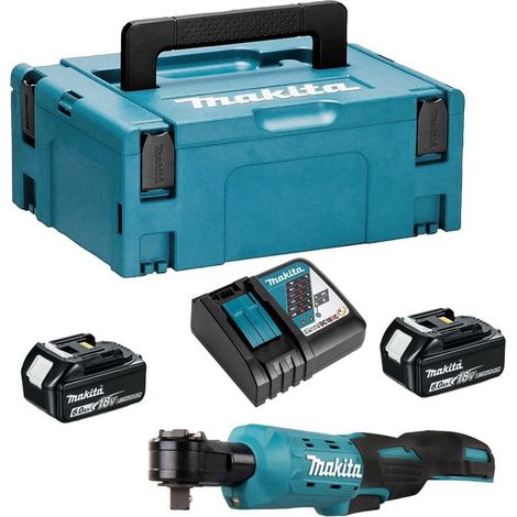 18 V Li-Ion Ratschenschlüssel 3/8" 1/4" 47,5 Nm (2x6,0 Ah) in MAKPAC - MAKITA DWR180RGJ
