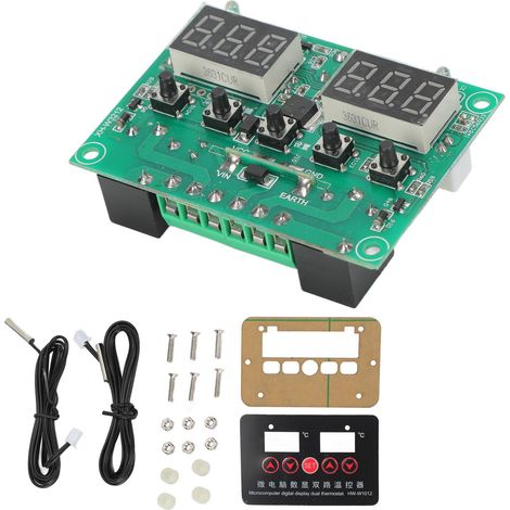 Module régulateur de thermostat à double relais avec affichage numérique 220 V HWW1012 (1/5)