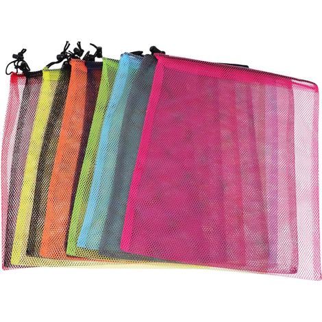 Sacs en filet portables , à fruits écologiques avec cordon de serrage , lot 10 , , légers et pratiqu