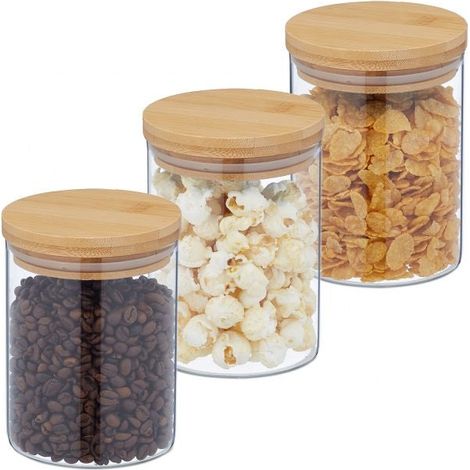 3 tarros de almacenamiento de varios tamanos