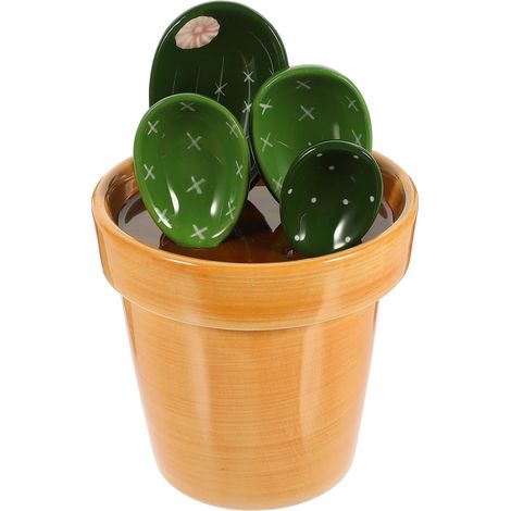 Cuillères à mesurer - céramique - forme cactus - pour cuisine (1/5)