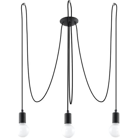 Lámpara Asum negro, 3 luces (1/4)