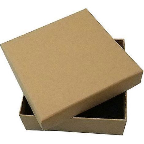 16 boîtes à bijoux en carton kraft, 9 x 9 x 3 cm (1/4)