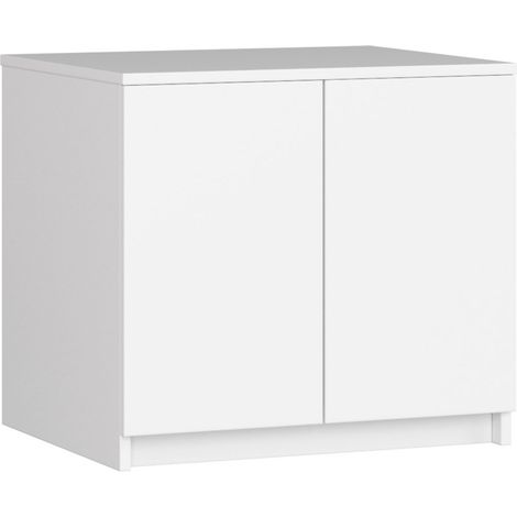 Akord – Surmeuble armoire murale salle de bain 60 cm – 2 portes battantes – 2 étagères – Panneau stratifié blanc – Dimensions 60x51x55 cm (1/5)