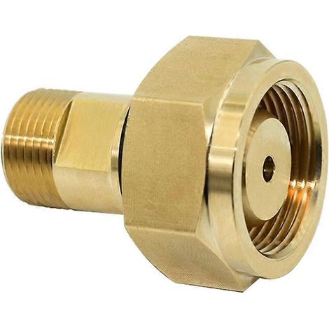 Adaptateur pour bouteille d'acétylène CGA-520 B vers détendeur d'acétylène CGA-200, adaptateur d'acétylène, adaptateur de détendeur de gaz en laiton (1/5)