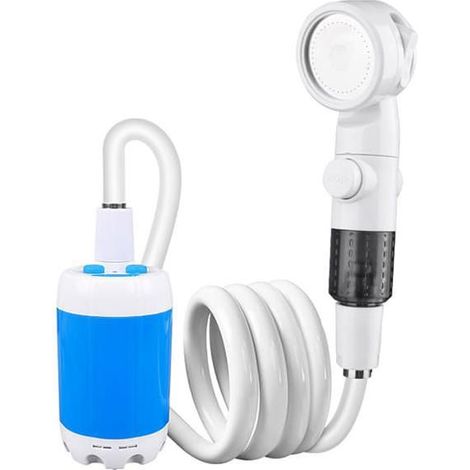 Douche d'extérieur sans fil, pratique, recharge USB, tuyau en PVC de 2 m, idéale pour les voyages et le camping.