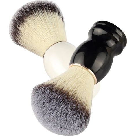 Set mit 2 Bartbürsten für Herren, professioneller Handrasierer in Salonqualität, vielseitig einsetzbar, aus Wollfasern