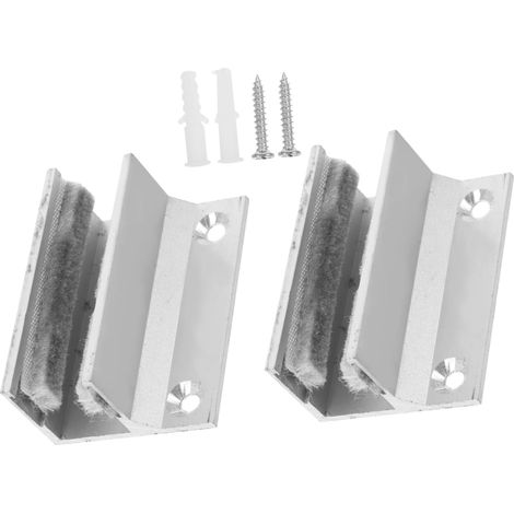 2 pièces guide de sol pour porte coulissante, alliage d'aluminium (1/5)
