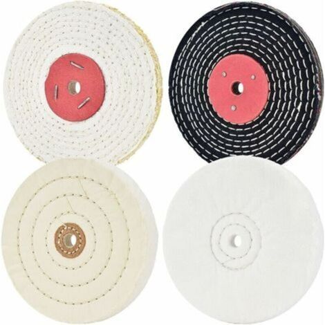4 Pcs 150mm Diameter Polishing Disc for Grinder, Wool Felt Polishing Wheel for Polishing Glass, Ceramics, Plastic, Metal, Marble (1/5)