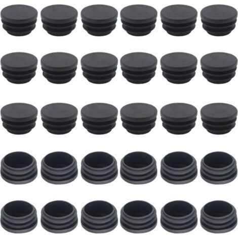 Tapones para patas de silla de 25 mm – Paquete de 50 tapones de plástico – Reducen arañazos y ruido – Aptos para suelos de madera y baldosas – Crezuo