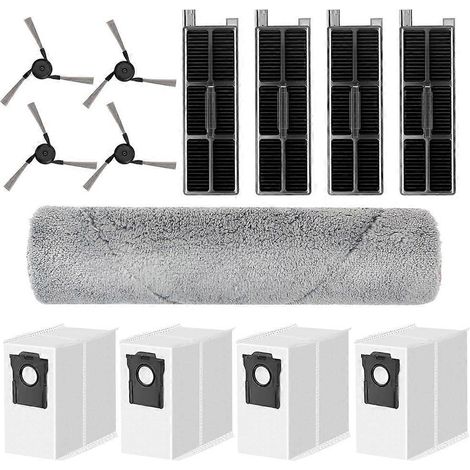 Kits de pièces de rechange pour aspirateur robot Mova Z50 Ultra/Z5/Z5 Pro Ultra : lingette de nettoyage à rouleau, brosse latérale, filtre et sac à poussière. (1/5)