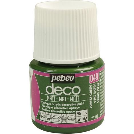 Peinture acrylique - Pébéo - P.BO Déco - Vert sapin - Mat - 45ml (1/4)
